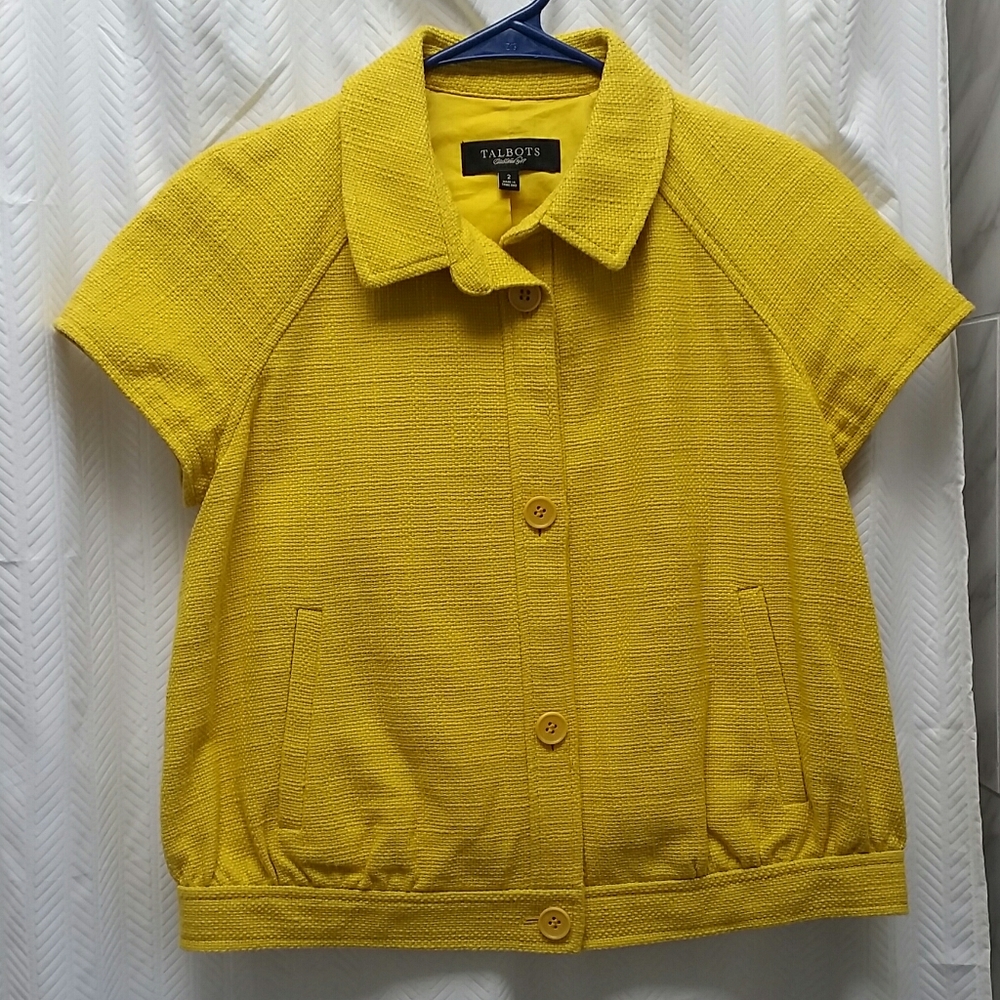 Talbots Yellow Spring Blazer Size 2 Regular